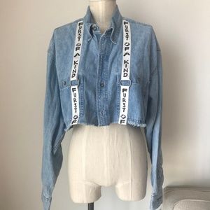 [LF] Furst of a Kind Denim Crop Top